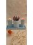 Mavi Beton 4'lü Tealight Mumluk, Vazo ve Dekoratif Sunum Tabağı Seti 2
