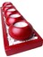 Beşli Kırmızı Yuvarlak Tealight Mumluk Seti, Dikdörtgen Sunum Tepsili 1