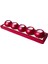 Beşli Kırmızı Yuvarlak Tealight Mumluk Seti, Dikdörtgen Sunum Tepsili 2