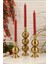 3'lü Eskitme Renkli Metal Şamdan Seti, Dekoratif Mumlukler 2