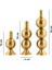 3'lü Eskitme Renkli Metal Şamdan Seti, Dekoratif Mumlukler 7