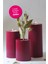 3'lü Bordo Dekoratif Mumluk Seti, Tealight ve Abs Plastik Malzeme 1