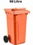 Tıbbi Atık Plastik Çöp Konteyneri 90 Lt Turuncu Plastik Konteyner Isıya Karşı Dayanıklı 2