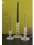Şeffaf 3'lü Cam Şamdan Seti, Dekoratif ve Şık Mumlukler. 1