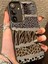 Samsung Galaxy S24 PLUS/S25 Plus Uyumlu Kılıf Leopar Desenli Kahverengi Çizgili Metalik Tuşlu Kapak 1