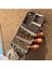 Samsung Galaxy S24 PLUS/S25 Plus Uyumlu Kılıf Leopar Desenli Kahverengi Çizgili Metalik Tuşlu Kapak 3