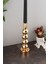 Şamdan, Gold Kaplama, Dekoratif Metal Mumluk, Şık ve Şık Tasarım ile Evinizde. 3