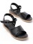 692-500 Siyah Ortopedik Taban Tokalı Kadın Sandalet 3