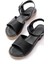 692-500 Siyah Ortopedik Taban Tokalı Kadın Sandalet 4