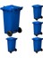 120 Lt 5 Adet Mavi Plastik Çöp Konteyneri Isıya Karşı Dayanıklı 1