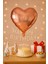 18 Inç Kalp Şeklinde Rose Gold Folyo Balon – Romantik ve Şık Parti Süsü 1