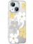 Apple iPhone 14 Floral Magsafe Kapak - Sarı 1