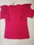 Fuşya Pembe Bisiklet Yaka Güpür Detaylı Yarım Kollu % 100 Pamuk Kız Çocuk T-Shirt 2
