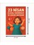 23 Nisan Ulusal Egemenlik ve Çocuk Bayramı Retro Mdf Duvar Dekarasyon Tablosu 2