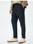 Yeni Sezon Katlamalı Paça Viskon Karışımlı Düğmeli Beli Bağcıklı Slim Fit Yazlık Pantolon 3