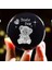 Dekoratif Metal Ayaklı Smile Day Temalı Ayıcık Figürlü Kristal Cam Küre 6cm 4