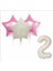 2 Yaş Kraft-Gold Banner, 30 Adet Pembe, Gold, Beyaz Balon 2 Pembe 1 Bej Yıldızlı Doğum Günü Seti 3