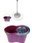 19 Litre Döner Başlıklı Temizlik Seti, Kırmızı/Mor/Mavi/Bordo, Spin Mop İle Kolay Temizlik 1