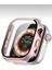 Apple Watch Se 44MM Uyumlu Zarif Elmas Taşlı Rose Gold Kasa ve Ekran Koruyucu Kılıf 1