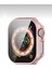Apple Watch Se 44MM Uyumlu Zarif Elmas Taşlı Rose Gold Kasa ve Ekran Koruyucu Kılıf 3