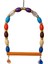 Renkli Boncuklu ve Çanlı Muhabbet Kuşu Salıncağı 11-13.5 cm Renkli 2