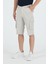 Erkek Kargo Cepli Diz Altı Uzun Şort Taş Rengi Bermuda Kapri 2