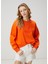 Oversize Mercan Logo Nakışlı Sweatshirt 1