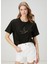 Siyah Taşlı Kaz Logolu T-Shirt 1