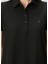 Siyah Polo Yaka Mini Elbise 6