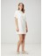 Oversize Beyaz Işlemeli Mini Elbise 4
