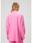 Oversize Pembe Keten Gömlek 7
