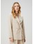 Bej Kruvaze Keten Blazer 5