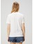Kırık Beyaz Logo Detaylı Basic T-Shirt 5