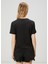 Siyah Logo Detaylı Basic T-Shirt 7