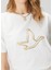 Beyaz Gold Logolu T-Shirt 6