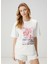 Beyaz Hotfix Baskılı T-Shirt 4