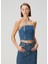 Mavi Straplez Denim Bluz 3