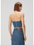 Mavi Straplez Denim Bluz 4