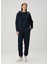 Lacivert Kapüşonlu Fermuarlı Sweatshirt 2