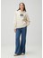 Krem Kapüşonlu Sweatshirt 2
