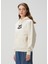 Krem Kapüşonlu Sweatshirt 3