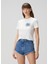 Beyaz Logo Nakışlı T-Shirt 1