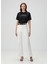 Alina Beyaz Flare Jean Pantolon 1