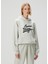 Harvey Gri Kapüşonlu Logolu Sweatshirt 3