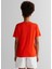Logolu Turuncu Bisiklet Yaka Regular Fit Kısa Kollu Kadın T-Shirt 2