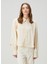 Oversize Crop Krem Poplin Gömlek 1