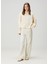 Oversize Crop Krem Poplin Gömlek 2