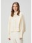 Oversize Crop Krem Poplin Gömlek 3