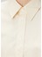 Oversize Crop Krem Poplin Gömlek 5