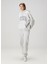 Açık Gri Kapüşonlu Logolu Sweatshirt 2